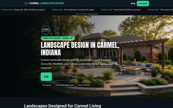 Carmel Landscape Design website