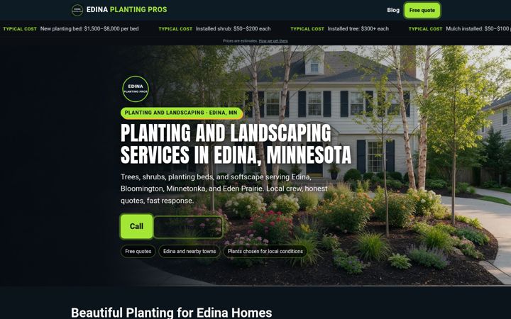 Planting Edina website