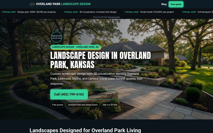 Overland Park Landscape Design website