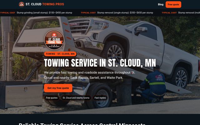 St. Cloud Towing Pros website