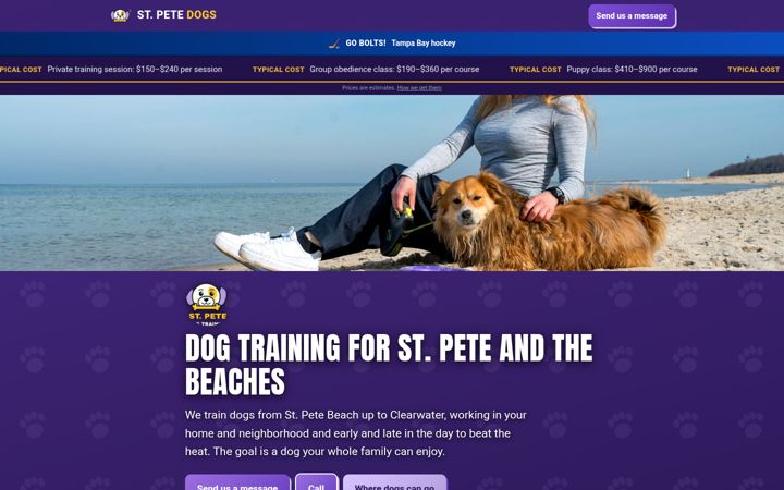 St. Pete Dog Training website