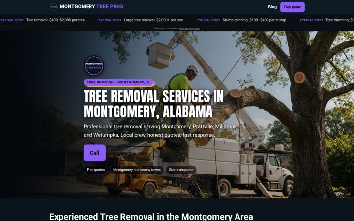 Tree Removal Montgomery website