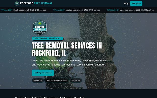 Rockford Tree Removal website